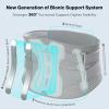 imageNEENCA Back Brace for Lower Back Pain Relief with Bionic Support System Adjustable Lumbar Support Belt for Men ampamp Women with Lumbar Pad Soft Breathable Mesh for Herniated Disc Sciatica ScoliosisGraySingle