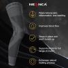 imageNEENCA Compression Leg Sleeve  Long Knee Sleeve Ultrathin Leg Sleeve with Graphene Ions Infused Fabric for Knee Pain Relief Swelling Arthritis Poor Circulation Runner Sports  FSAHSA ApprovedSilver Gray  Single
