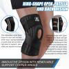 imageNEENCA Knee Brace for Knee Pain Adjustable Knee Support with Patella Gel Pad ampamp Side Spring Stabilizers Knee Wrap for Arthritis Meniscus Tear ACL Knee Pain Relief Runner Sport  FSAHSA ApprovedBlack