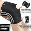 imageNEENCA Knee Brace for Knee Pain Compression Knee Support with Air Mesh Fabric Adjustable Knee Wrap with Side Stabilizers UltraSoft Bandage for Sports Running Meniscus Tear ACL Arthritis ReliefBlack