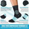 imageNEENCA Medical Compression Socks Ankle Compression Stockings for Injury Recovery ampamp Pain Relief Sports Protection 2030mmHgBlack Blue