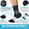 imageNEENCA Medical Compression Socks Ankle Compression Stockings for Injury Recovery ampamp Pain Relief Sports Protection 2030mmHgBlack White