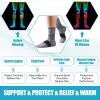 imageNEENCA Medical Compression Socks Ankle Compression Stockings for Injury Recovery ampamp Pain Relief Sports Protection 2030mmHgGray Black