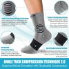 imageNEENCA Medical Compression Socks Ankle Compression Stockings for Injury Recovery ampamp Pain Relief Sports Protection 2030mmHgGray Black