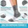 imageNEENCA Medical Compression Socks Ankle Compression Stockings for Injury Recovery ampamp Pain Relief Sports Protection 2030mmHgGray White