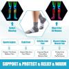 imageNEENCA Medical Compression Socks for Women ampamp Men Circulation Ankle Compression Stockings for Pain Relief Plantar Fasciitis Swelling Neuropathy Runner Nurses Travel Pregnancy Flying2030 mmHgGray White