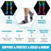 imageNEENCA Medical Compression Socks for Women ampamp Men Circulation2 Pairs Ankle Compression Stockings for Pain Relief Plantar Fasciitis Swelling Running Nurses Travel Pregnancy Flying 2030 mmHgGray Black  2 Pairs