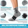 imageNEENCA Medical Compression Socks for Women ampamp Men Circulation2 Pairs Ankle Compression Stockings for Pain Relief Plantar Fasciitis Swelling Running Nurses Travel Pregnancy Flying 2030 mmHgGray Black  2 Pairs