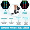 imageNEENCA Medical Compression Socks for Women ampamp Men Circulation2 Pairs Ankle Compression Stockings for Pain Relief Plantar Fasciitis Swelling Running Nurses Travel Pregnancy Flying 2030 mmHgBlack White  2 Pairs