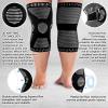 imageNEENCA Plus Size Knee Brace for Knee Pain Knee Support with Side Stabilizers ampamp Patella Gel Pad Knee Compression Sleeve for Meniscus Tear Arthritis Joint Pain Relief ACL PCL All Sports Plus SizeBlack  Single