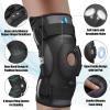 imageNEENCA Professional Knee Brace for Knee Pain Hinged Knee Support with Patented XStraps Fiting System Strong Stability for Joint Pain Relief Arthritis Meniscus Tear ACL PCL MCL Sports WorkoutBlackSingle