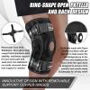 imageNEENCA Professional Knee Brace for Knee Pain Hinged Knee Support with Removable Dual Side Stabilizers Strong Stability for Joint Pain Relief Arthritis Meniscus Tear ACL PCL MCL Runner WorkoutBlackSingle