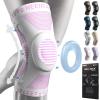 imageNEENCA Professional Knee Brace for Pain Relief Medical Knee Support with Patella Pad ampamp Side Stabilizers Compression Knee Sleeve for Meniscus Tear ACL Joint Pain Runner Workout  FSAHSA EligiblePink White