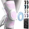 imageNEENCA Professional Knee Brace for Pain Relief Medical Knee Support with Patella Pad ampamp Side Stabilizers Compression Knee Sleeve for Meniscus Tear ACL Joint Pain Runner Workout  FSAHSA EligiblePink White