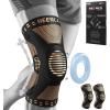 imageNEENCA 2 Pack Knee Braces for Knee Pain Compression Knee Sleeves with Patella Gel Pad ampamp Side Stabilizers Knee Support for Meniscus Tear Arthritis Joint Pain ACL Runner Workout FSAHSA APPROVEDActive Copper pack of 2