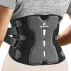 imageNEENCA Back Brace for Lower Back Pain Relief with Bionic Support System Adjustable Lumbar Support Belt for Men ampamp Women with Lumbar Pad Soft Breathable Mesh for Herniated Disc Sciatica ScoliosisBlackSingle