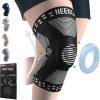 imageNEENCA Plus Size Knee Brace for Knee Pain Knee Support with Side Stabilizers ampamp Patella Gel Pad Knee Compression Sleeve for Meniscus Tear Arthritis Joint Pain Relief ACL PCL All Sports Plus SizeBlack  Single