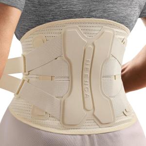 imageNEENCA Back Brace for Lower Back Pain Relief with Bionic Support System Lumbar Support Belt for WomenampampMen with Lumbar Pad Breathable 3D Knit Fabric for Herniated Disc Sciatica Scoliosis BlackSkinSingle