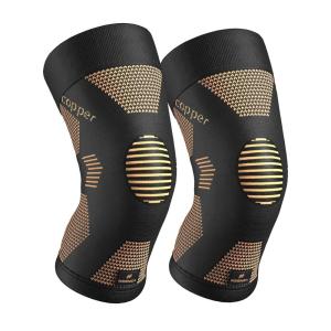 imageNEENCA Copper Knee Brace for Women and Men Knee Compression Sleeve for Knee Pain Arthritis ACL Meniscus Tear Joint Pain Relief Knee Support for Running Working Out FitnessWeightliftingSingleHigh CopperPair