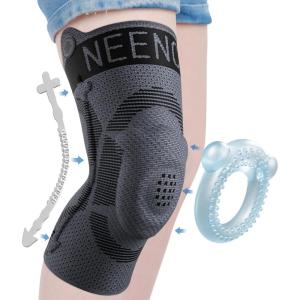 imageNEENCA Kids Knee Brace Sleeve Youth Knee Compression Sleeve for Children  Boys ampamp Girls Child Knee Support with Patella Gel Pad ampamp Side Stabilizers for Knee Pain Sports Outdoor  FSAHSA ApprovedBlack  Single