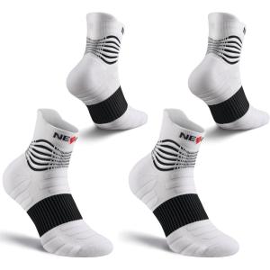 imageNEENCA Medical Compression Socks for Women ampamp Men Circulation2 Pairs Ankle Compression Stockings for Pain Relief Plantar Fasciitis Swelling Running Nurses Travel Pregnancy Flying 2030 mmHgWhite  2 Pairs
