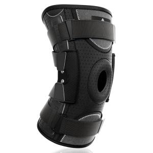 imageNEENCA Professional Knee Brace for Knee Pain Adjustable Hinged Knee Support with Removable Side Stabilizers Support and Stability Arthritis Meniscus Tear Joint Pain Relief ACL PCL MCL SportsBlack