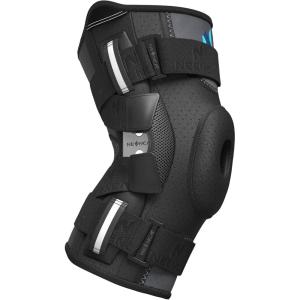 imageNEENCA Professional Knee Brace for Knee Pain Hinged Knee Support with Patented XStraps Fiting System Strong Stability for Joint Pain Relief Arthritis Meniscus Tear ACL PCL MCL Sports WorkoutBlackSingle