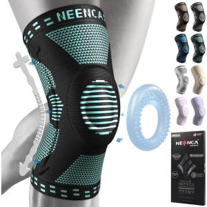 imageNEENCA Professional Knee Brace for Pain Relief Medical Knee Support with Patella Pad ampamp Side Stabilizers Compression Knee Sleeve for Meniscus Tear ACL Joint Pain Runner Workout  FSAHSA EligibleEmerald