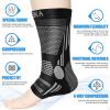 imageNEENCA Ankle Brace for Pain Relief 2 Pack Compression Ankle Sleeves Set Ankle Support Stabilizer for Achilles Tendonitis Plantar Fasciitis Joint Pain Swelling Arthritis Sport  FSAHSA ApprovedBlack
