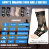 imageNEENCA Ankle Brace for Pain Relief 2 Pack Compression Ankle Sleeves Set Ankle Support Stabilizer for Achilles Tendonitis Plantar Fasciitis Joint Pain Swelling Arthritis Sport  FSAHSA ApprovedHigh Copper