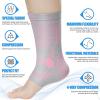 imageNEENCA Ankle Brace for Pain Relief 2 Pack Compression Ankle Sleeves Set Ankle Support Stabilizer for Achilles Tendonitis Plantar Fasciitis Joint Pain Swelling Arthritis Sport  FSAHSA ApprovedPink Grey