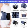imageNEENCA Back Support Brace Adjustable Lumbar Support for Pain Relief of BackLumbarWaist Waist Wrap with Spring Stabilizers for Injury Herniated DiscSciatica Scoliosis and more  FSAHSA APPROVEDNavy BlueBlack