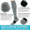 imageNEENCA Compression Socks Medical Athletic Socks for Injury Recovery ampamp Pain Relief Sports Protection  1 PairGrey Black