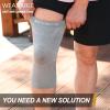 imageNEENCA Ultrathin Knee Sleeve for Knee Pain Lightest Knee Compression Sleeve with Graphene Ions Infused Fabric for Pain Relief Swelling Arthritis Poor Circulation Running Sport FSAHSA ApprovedGray  Single