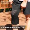 imageNEENCA Ultrathin Knee Sleeve for Knee Pain Lightest Knee Compression Sleeve with Graphene Ions Infused Fabric for Pain Relief Swelling Arthritis Poor Circulation Running Sport FSAHSA ApprovedBlack  Single