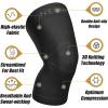 imageNEENCA Ultrathin Knee Sleeve for Knee Pain Lightest Knee Compression Sleeve with Graphene Ions Infused Fabric for Pain Relief Swelling Arthritis Poor Circulation Running Sport FSAHSA ApprovedBlack  Single