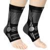 imageNEENCA Ankle Brace for Pain Relief 2 Pack Compression Ankle Sleeves Set Ankle Support Stabilizer for Achilles Tendonitis Plantar Fasciitis Joint Pain Swelling Arthritis Sport  FSAHSA ApprovedBlack