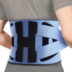 imageNEENCA Back Support Brace Adjustable Lumbar Support for Pain Relief of BackLumbarWaist Waist Wrap with Spring Stabilizers for Injury Herniated DiscSciatica Scoliosis and more  FSAHSA APPROVEDNavy BlueBlack