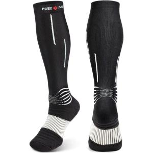 imageNEENCA Compression Socks Medical Athletic Socks for Injury Recovery ampamp Pain Relief Sports Protection  1 PairBlack White