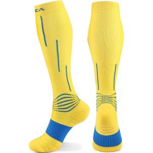 imageNEENCA Compression Socks Medical Athletic Socks for Injury Recovery ampamp Pain Relief Sports Protection  1 PairYellow