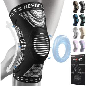 imageNEENCA Knee Braces for Knee Pain Women ampamp Men 2 Pack Knee Sleeves for Knee Pain Set Knee Brace Compression Sleeves Knee Support for Sports Running Meniscus Tear ACL PCL Arthritis Pain ReliefBlack