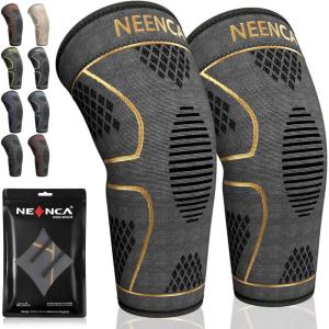 imageNEENCA Knee Braces for Knee Pain Women ampamp Men 2 Pack Knee Sleeves for Knee Pain Set Knee Brace Compression Sleeves Knee Support for Sports Running Meniscus Tear ACL PCL Arthritis Pain Relief2 Pack  Copper