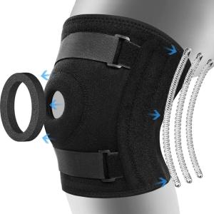 imageNEENCA Plus Size Knee Brace for Knee Pain Adjustable Knee Support with Side Stabilizers ampamp Patella Gel Pad Neoprene Brace for Meniscus Tear Arthritis Joint Pain Relief ACL PCL Sports Plus Size