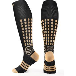 imageNEENCA Copper Compression Socks Medical KneeHigh Graduated Stockings Ankle Support for Injury Recovery ampamp Pain Relief Women ampamp Men Circulation Swelling Travel Pregnancy Flying1 Pair 2030 mmHgHigh Copper