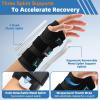 imageNEENCA Carpal Tunnel Wrist Brace Night Support for Women Men Pain Relief Tendonitis Sprained Arthritis  Right Left Hand Wrist Support with Metal Splint for Recovery Black Small Left HandGrayblack