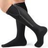 imageNEENCA Zipper Compression Socks Medical Graduated Compression Socks for Pain Relief Women ampamp Men Circulation Swelling Travel Pregnancy Flight Nurses Running Athletic1 Pair 2030 mmHgBlack