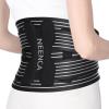 imageNEENCA Compression Back Brace for Lower Back Pain Herniated Disc Lumbar Strain  Breathable Lumbar Support for Work Lifting Sciatica Scoliosis Gray XXLargeBlack