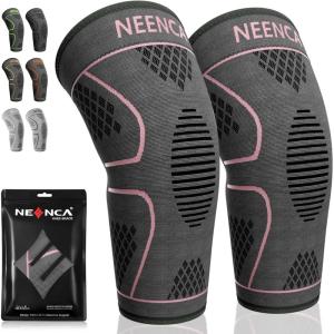 imageNEENCA Knee Braces for Knee Pain Women amp Men 2 Pack Knee Sleeves for Knee Pain Set Knee Brace Compression Sleeves Knee Support for Sports Running Meniscus Tear ACL PCL Arthritis Pain Relief