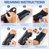imageNEENCA Carpal Tunnel Wrist Brace for Night SupportKnob Adjustable Hand Brace for TendonitisArthritis PainSprainWrist Splint Support with Sleeves for WomenampMen Right Hand Large Black Large LeftHandBlack
