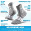 imageNEENCA Professional Compression Socks Medical Ankle Socks with Patented Massage Dots for Pain Relief Plantar Fasciitis WomenMen Circulation Swelling Travel Sports Protection 1 Pair 2030 mmHgGray White